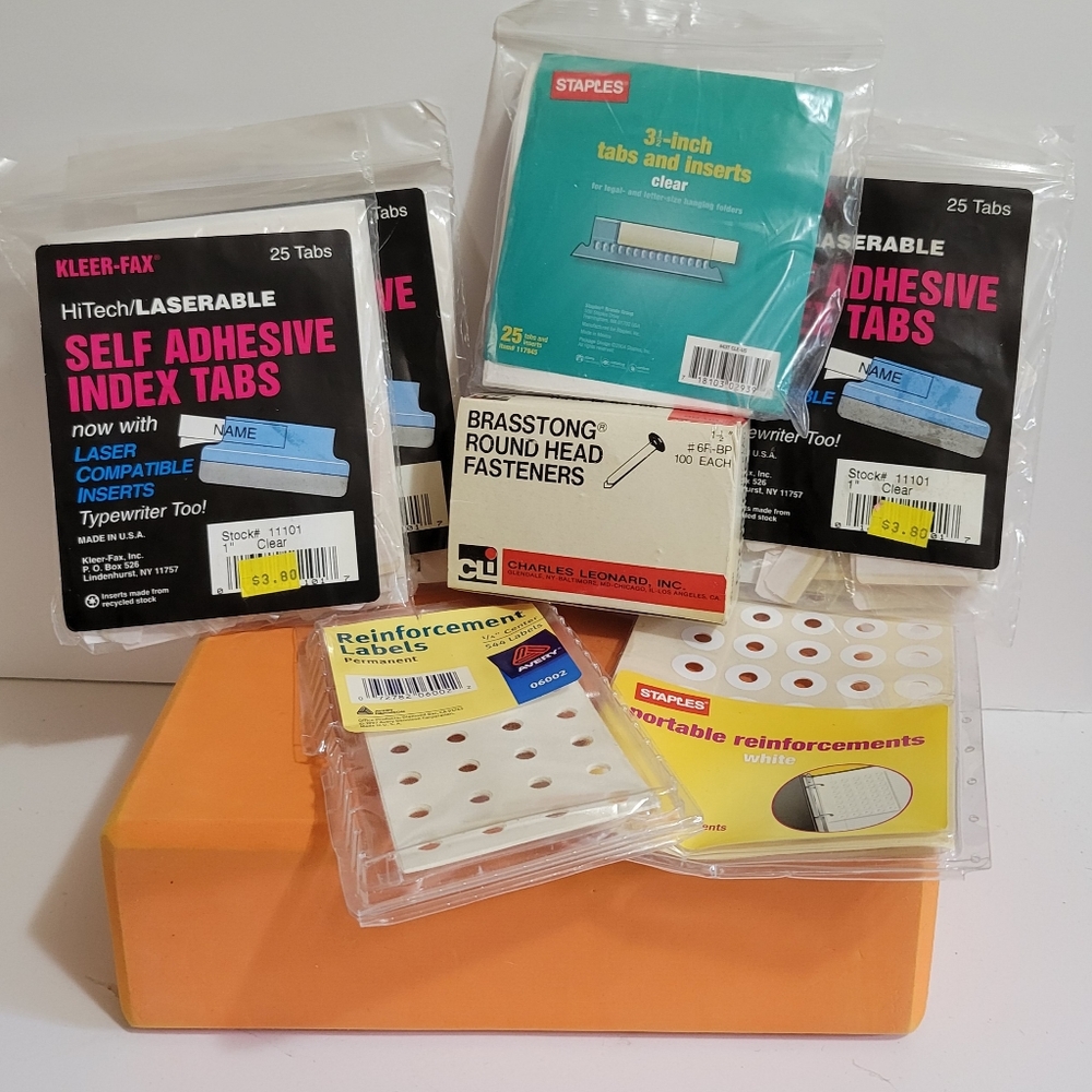 Lot of 7 Old Stock Office Supplies in orig packaging